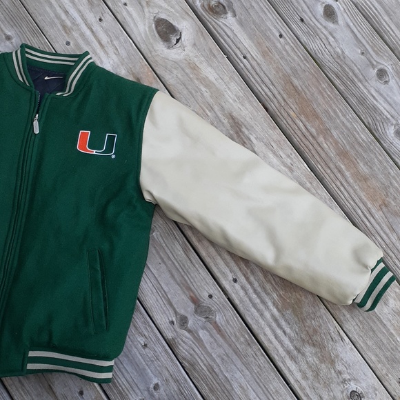 Nike 🌹 Miami Hurricanes reversible winter coat - Picture 2 of 8